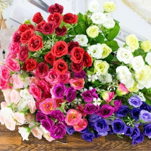 1 Bouquet Artificial Fake Rose Flower Plant Home Office Party Decor Photo Props