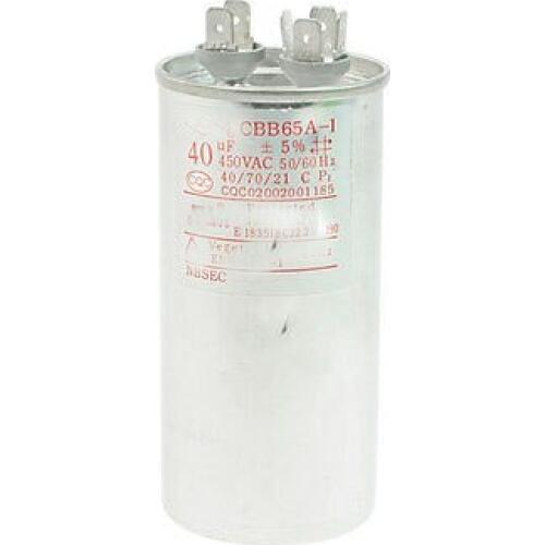 1PC AC 450V 10uF/20uF/25uF/30uF/35uF/40uF/45uF/60uF/65uF/80uF/100uF 50/60Hz Metallic Polypropylene Film Motor Capacitor CBB65A-1
