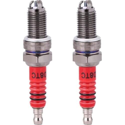 2 Pcs 3-Electrode Spark Plug D8TC for 125Cc 150Cc 200Cc 250Cc Motorcycle Scooter ATV Quads