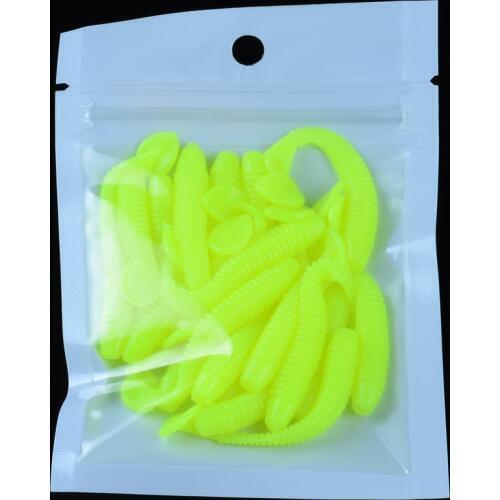 20pc Easy Shiner Soft Lure 4.5cm 0.6g Swimbaits Silicone Vivid Fishing Lures Isca Artificial Bait Carp Fishing Ocean Fish Peach