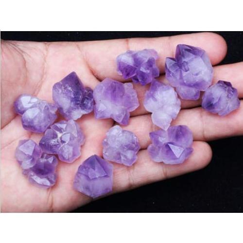 50g Natural Amethyst Skeletal Quartz Point Crystal Cluster Healing Specimen