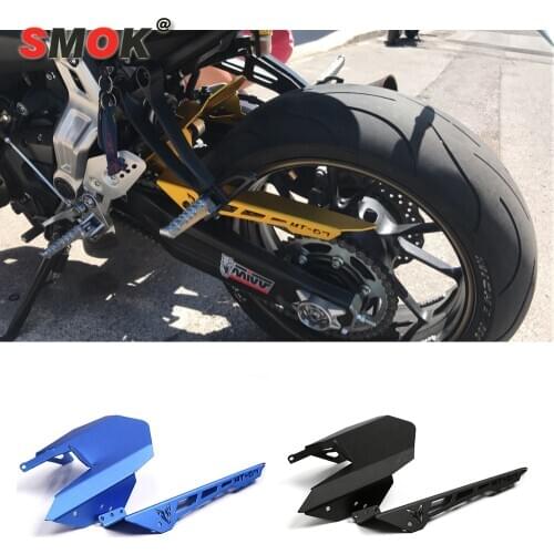 SMOK Motorcycle CNC Aluminum Rear Tire Fender Mudguards Chain Guard Cover For Yamaha MT07 MT 07 MT-07 2013-2017 FZ07 2015-2017
