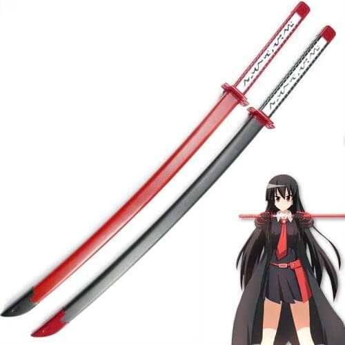 ANIME AKAME GA KILL Kurome Wooden SWORD RED OR BLACK OPTIONS