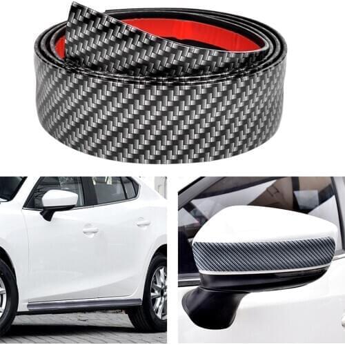 Car Accessories Carbon Fiber Panel Door Plate Sill Scuff Cover Sticker