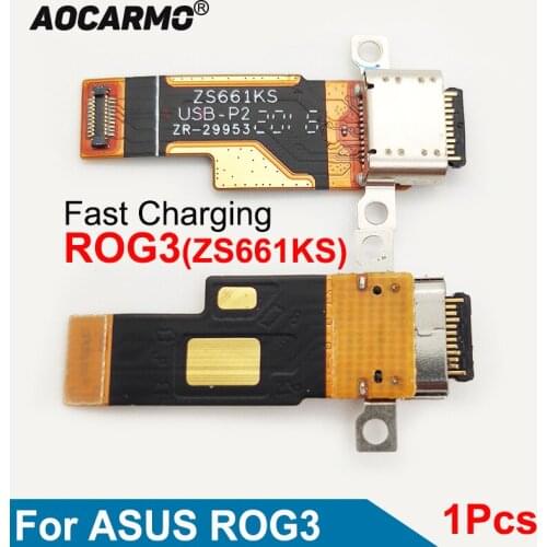 Aocarmo Fast Charging For ASUS ROG Phone 3 USB Charger Charging Port Dock Connector Replacement Part ZS661KS