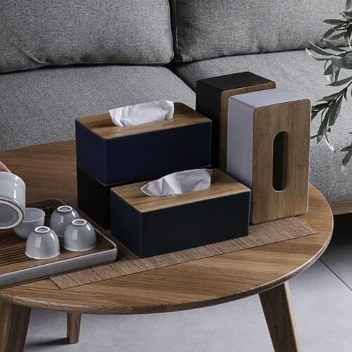 Wooden Tissue Box Environmental Protection Home Tissue Container Towel Napkin Tissue Holder Case For Office Home Decoration