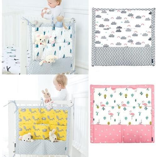 Baby Bedding Multi-functional Bumpers Safe Sleeping Clothes Stuffs Organizer for Diapers Toys Soft Cot Bed Hanging Storage Bag