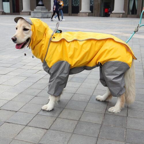 Raincoat For Dogs Waterproof Fashion Dot Dog Coat Jacket Raincoat Clothes For Small Medium Large Dogs Cat Hooded Rainwear