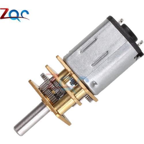 DC 12V 300RPM Gear Motor Electric Speed Reduction Shaft Diameter Reduction Gear Motor Full Metal Gearbox for RC Robot Model DIY