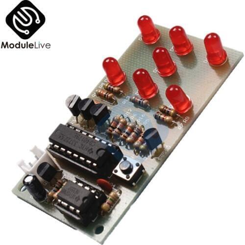 Electronic Dice CD4017 NE555 LED Module DIY Kit 5mm Red LED 4.5-5V ICSK057A Electronic Module Fun Diy Electronic