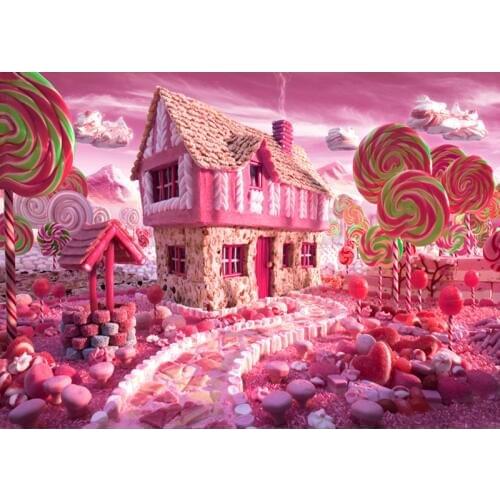 Pink Fairy Tale Photography Backdrops Lollipops Candy Sweet Backgrounds for Photo Studio Children Kids New Born Baby Photophone