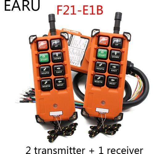 F21-E1B Transmitter + Receiver 220V 380V 110V 12V 24V Industrial Remote Controller Switches Hoist Crane Control Lift Crane Drive