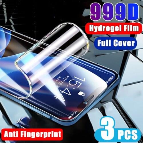 3PCS Full Cover Hydrogel Film On the Screen Protector For iPhone 7 8 6 6s Plus Screen Protector On iPhone X XR XS MAX 11 12 Pro
