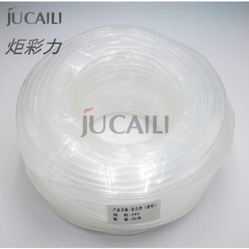 Jucaili 50m/lot Solvent Ink Tube single Line Feeding Tube For Inkjet Spare Parts Printer Ink System