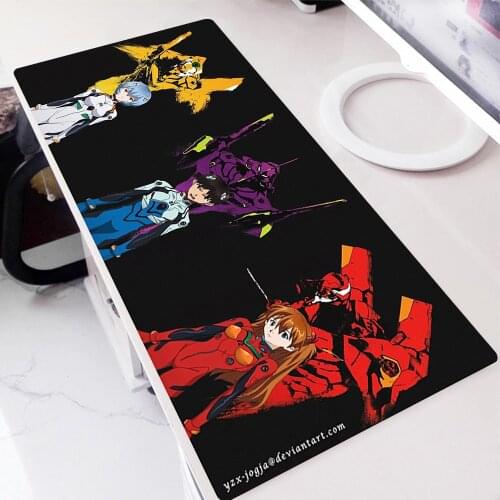 Evangelion Anime Gaming Keyboard Table Large Mouse Pad Rubber Mouse Computer Gamer Non-slip Bottom Desk Gamers Accessories Rug