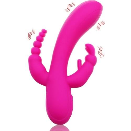 7 Speeds G spot Vibrator USB Rechargeable Powerful Dildo Rabbit Vibrators for Women Clitoris Stimulation Massage Adult Sex Toys