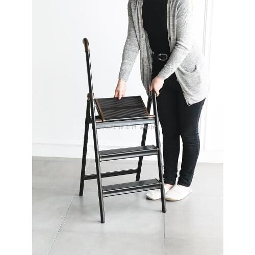 Ladder Household Single Armrest Folding Ladder Indoor Multifunctional Aluminum Alloy Ladder Portable Ladder
