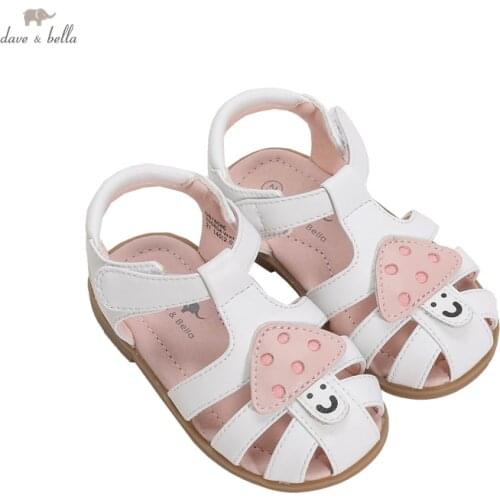 DB16586 Dave Bella summer fashion baby girls cartoon sandals new born infant shoes girl sandals cute shoes