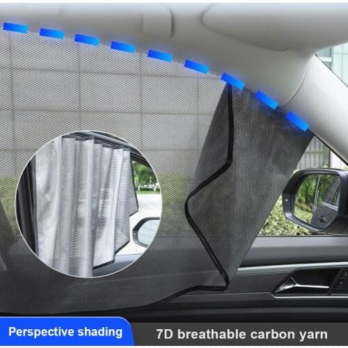 Magnetic Car Window Sun Shade Summer UV Protection Mesh Front + Rear Side Window Screen Curtain Sunshade Cover