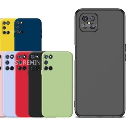 SUREHIN soft case for OPPO A92S cover purple yellow blue shockproof black pink green coque silicone cover for OPPO A92S case 5G