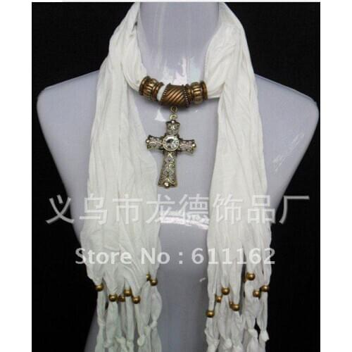 2018 Alloy hollow out cross set auger pendant necklace scarf designed 24pcs