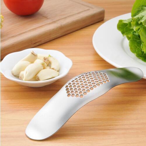 Stainless steel Arc-shaped Garlic Press Garlic Crusher Mincer Grinding Slicer kitchen Multifunction Tool LX6119