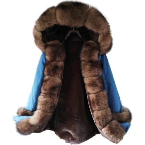 2020 winter jacket women new long parka real fur coat big raccoon fur fox fur collar hooded parkas thick outerwear stree style