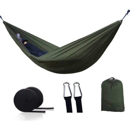 Portable Nylon Parachute Hammock Camping Survival Garden Hunting Leisure Hamac Travel Double Person Hamak Free shipping