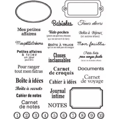 French languag Clear Stamp Transparent Silicone Stamp Seal Sheet For Scrapbooking Photo Album Decoration