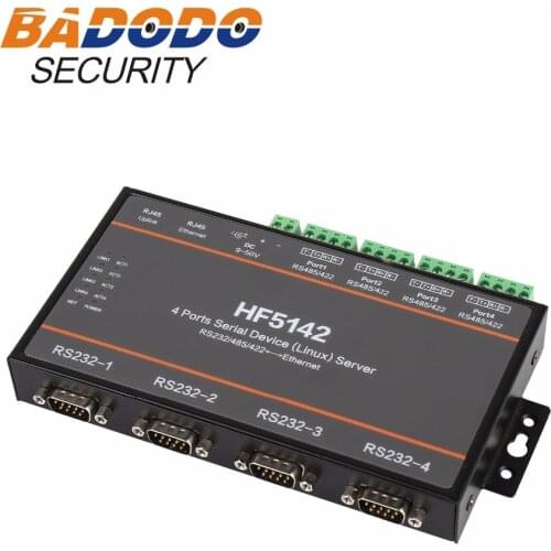 HF5142B 4 serial Ports RS232 RS485 RS422 To Ethernet server Serial Device(Linux) Server