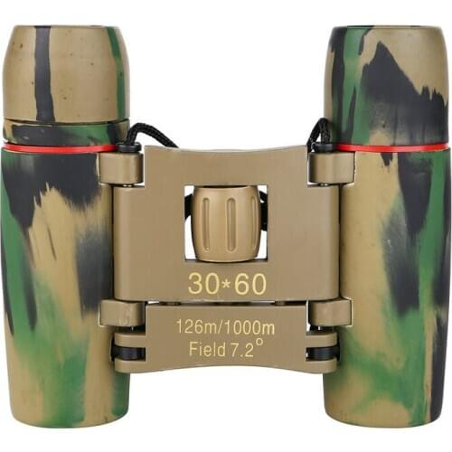 Camouflage Foldable Zoom Telescope 30x60 Folding Binocular 126/1000m Outdoor Bird Watching Telescope for Travel Hunting Camping