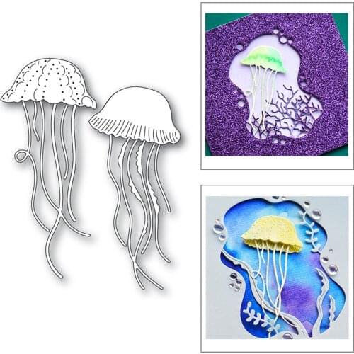 Ocean Animals Jellyfish Card Decoration 2021 New Cutting Dies Craft Metal for DIY Photo Album Scrapbook No Clear Stamps