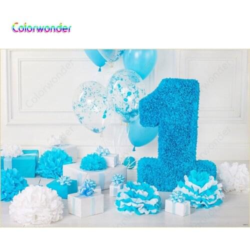 Colorwonder Vinyl 7x5ft Photography Background 1st Birthday Background Custom Name Newborn Baby Shower Studio Photo Background