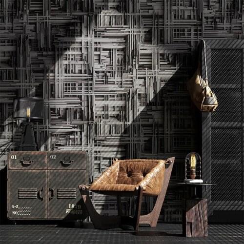Vintage 3D Geometrical Pattern Wallpaper Waterproof Wall Background for Living Room PVC Wall Paper Roll Papel De Parede 10M