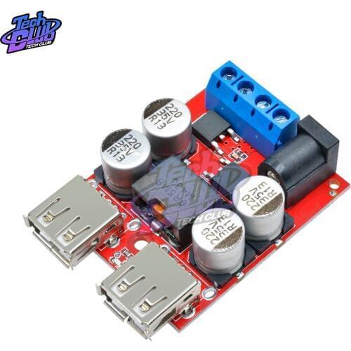 DC-DC Vehicle Charging Board 8V-35V 5V 8A Power Supply Depressurization Module 2 4 port USB Output mobile Charger