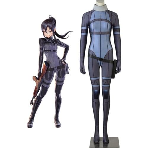 Sword Art Online GGO Pitohui Cosplay Costume SAO Kanzaki Elsa Jumpsuit Cosplay Custom Made