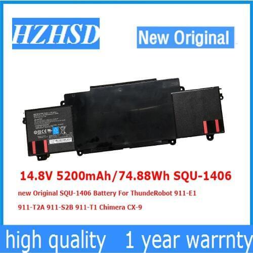 14.8V/14.4V 5200mAh/74.88Wh SQU-1406 new Original Battery For ThundeRobot 911-E1 911-T2A 911-S2B 911-T1 Chimera CX-9