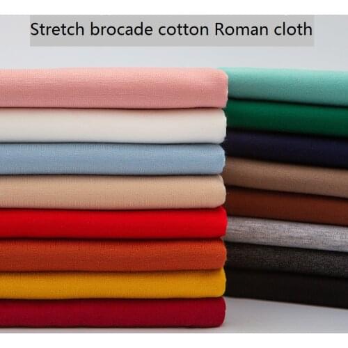 158cmx50cm High Elasticity Nylon Cotton Fabric Roman Cloth High-end Fourway Stretch Knitted Fabric Sweater Dress Leggings Fabric