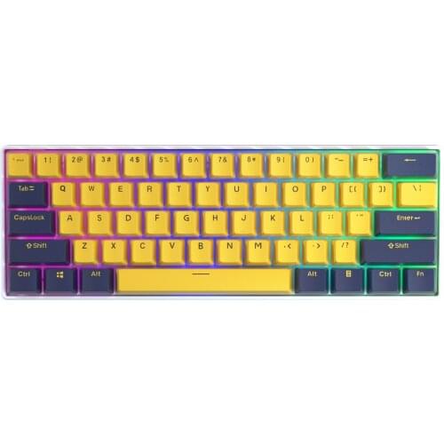 61 Mini Mechanical Keyboard,BOYI Mini RGB PBT Keycap Cherry MX Switch 60% Compact RGB Mechanical Gaming Keyboard