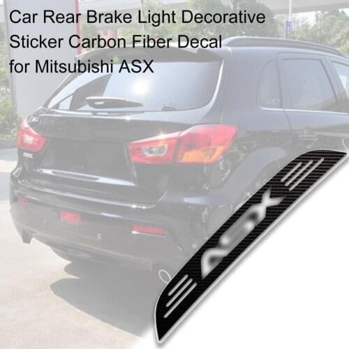 Car Rear Brake Light Decorative Sticker Carbon Fiber Decal for Mitsubishi ASX Auto Rear Brake Light Decal Vehicle Decor Sticker
