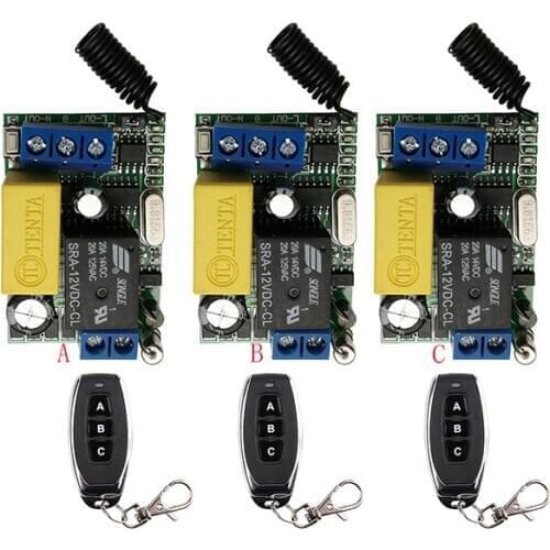 AC 220 V 1CH 10A Wireless Remote Control Switch System Receiver & 3 Keys metal waterproof Remote/ window/Garage Doors/ shutters