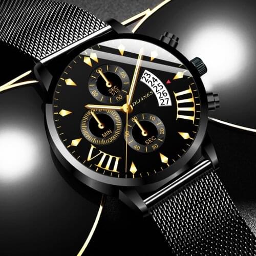 Reloj hombre Mens Fashion Watches Luxury Men Stainless Steel Mesh Belt Quartz Watch Man Business Casual Clock relogio masculino