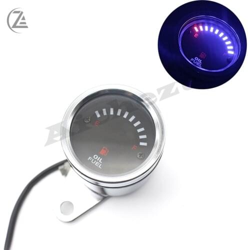 ACZ Motorcycle Scooter Fuel Gauge for Harley LED Indicator Gauge Speedometer Instrument Oil Fuel Level Gauge Sensor
