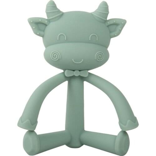 Baby Teether Three-dimensional Silicone Molar Stick Bite Music Toys Mother Baby Supplies Multicolor Transparent Box Packaging