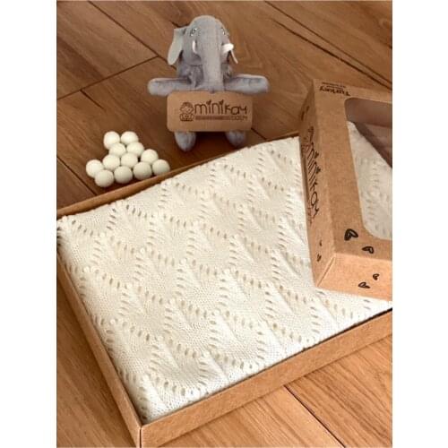 New Born Knitwear Baby Blanket Royal