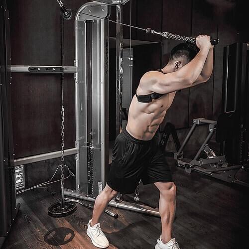DIY Fitness Pulley Cable System Triceps Biceps Back Forearm Shoulder Wrist Workout Machine Home Gym Pull down Attachment
