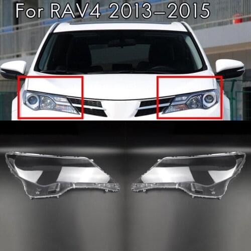For Toyota Rav4 2013 2014 2015 Side Car Headlight Cover head light lamp Transparent Lampshade Shell Lens Glass