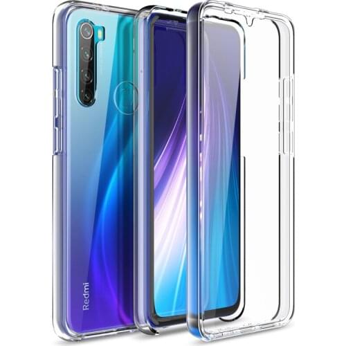GrandEver Clear Hard Case for Redmi Note 8 Pro 8 8A Case 3 in 1 Soft TPU Shockproof Transparent case for Redmi 8A cover Capa