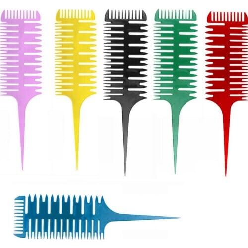 Hair Dyeing Tool Highlighting Comb Brush Salon Pro Fish Bone Design Comb Hair Dyeing Sectioning