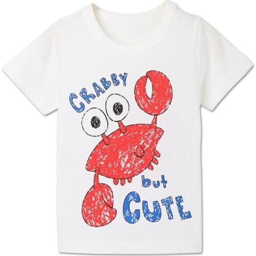 Summer boy cartoon animal short-sleeve T-shirt 2018 new half-sleeved shirt round collar T-shirt